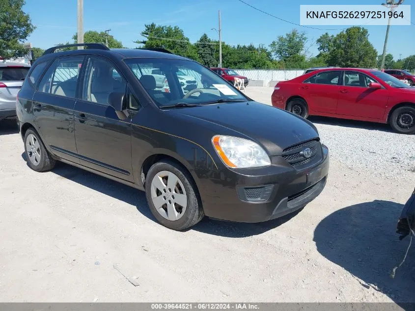 2009 Kia Rondo Lx V6 VIN: KNAFG526297251964 Lot: 39644521