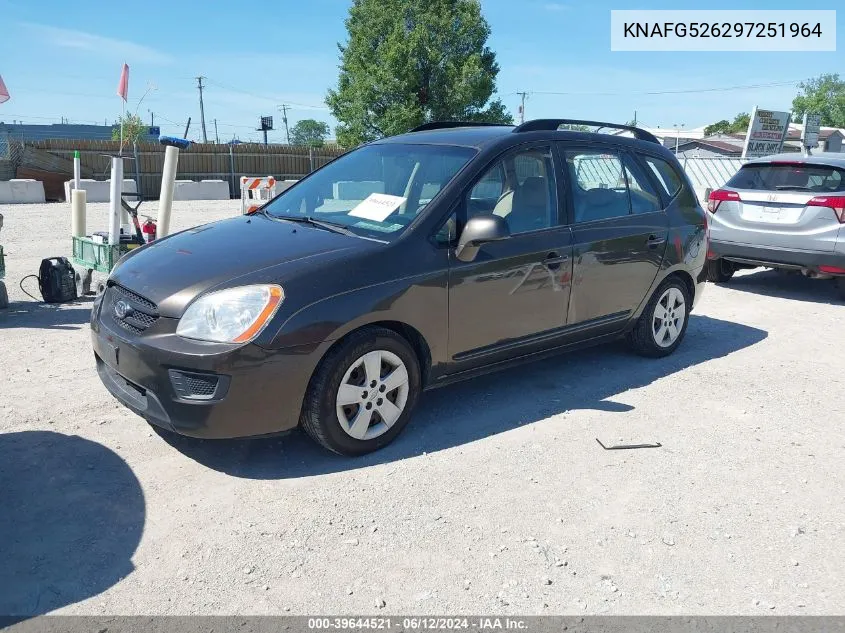 2009 Kia Rondo Lx V6 VIN: KNAFG526297251964 Lot: 39644521