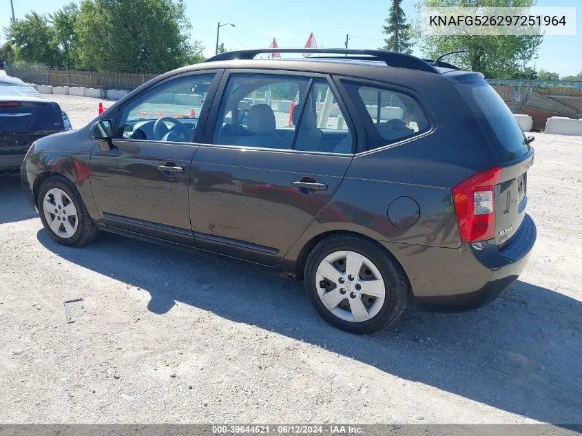 2009 Kia Rondo Lx V6 VIN: KNAFG526297251964 Lot: 39644521