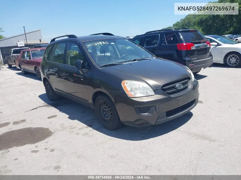 2009 Kia Rondo Lx VIN: KNAFG528497269674 Lot: 39734885