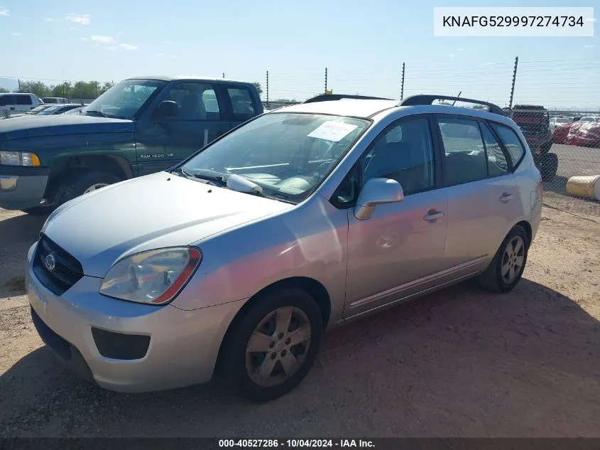 2009 Kia Rondo Lx VIN: KNAFG529997274734 Lot: 40527286