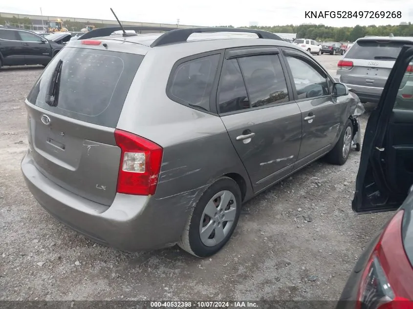 2009 Kia Rondo Lx/Ex VIN: KNAFG528497269268 Lot: 40532398