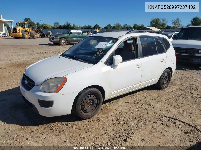 2009 Kia Rondo Lx VIN: KNAFG528997237402 Lot: 40554162