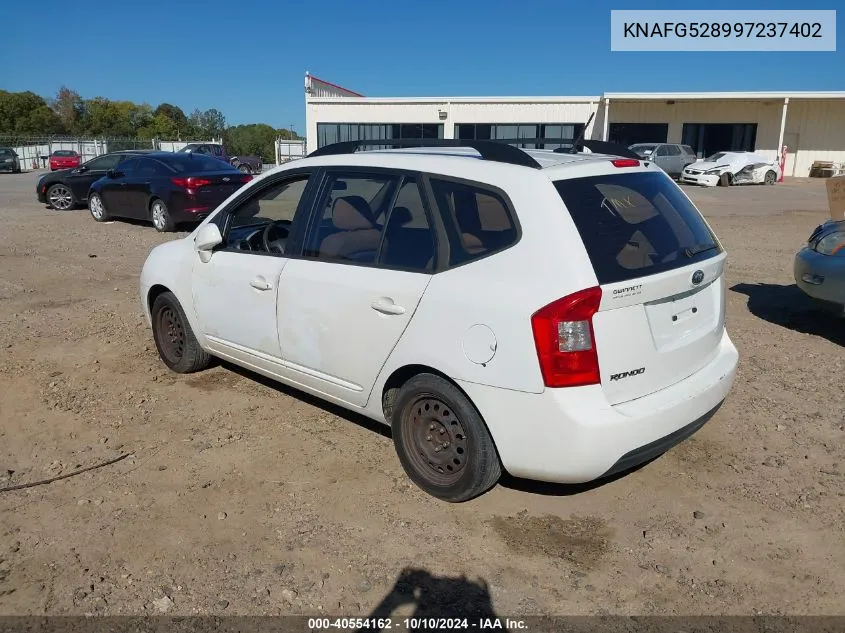 2009 Kia Rondo Lx VIN: KNAFG528997237402 Lot: 40554162