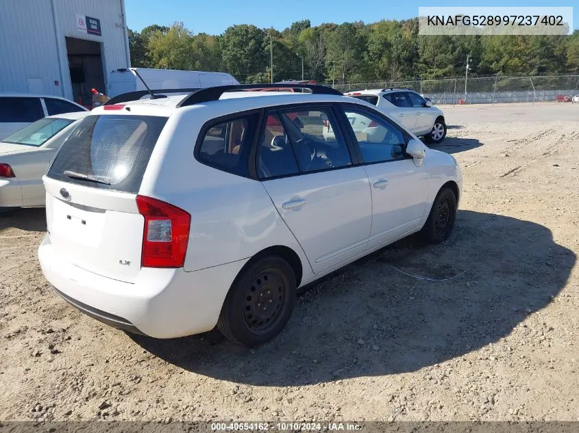 2009 Kia Rondo Lx VIN: KNAFG528997237402 Lot: 40554162