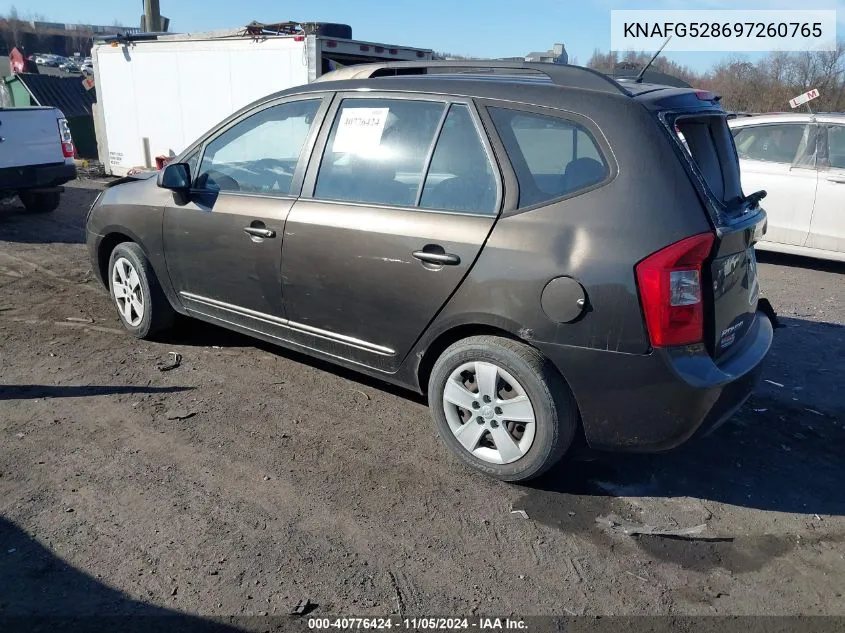 KNAFG528697260765 2009 Kia Rondo Lx