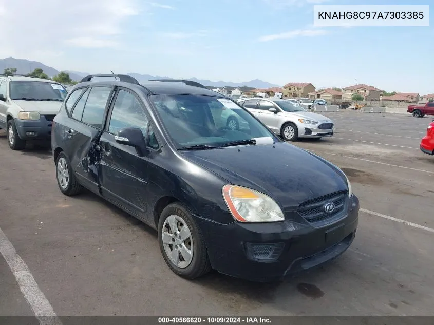 2010 Kia Rondo Lx VIN: KNAHG8C97A7303385 Lot: 40566620