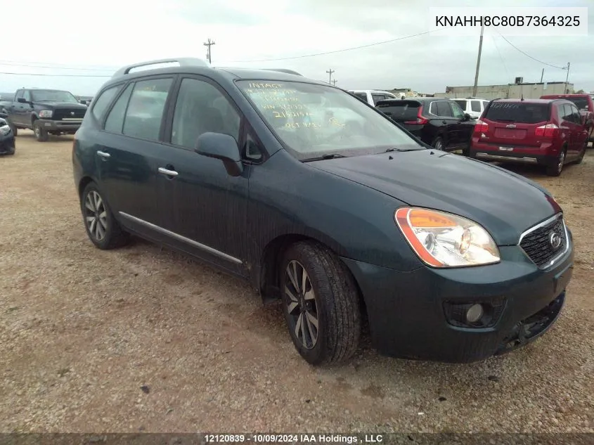 2011 Kia Rondo VIN: KNAHH8C80B7364325 Lot: 12120839