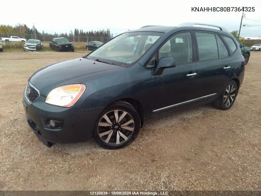 2011 Kia Rondo VIN: KNAHH8C80B7364325 Lot: 12120839