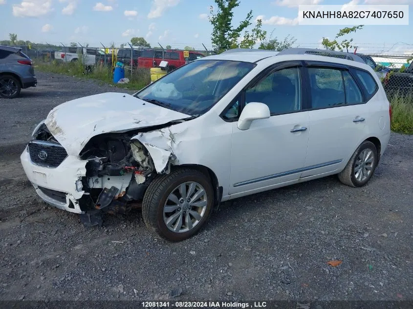 2012 Kia Rondo VIN: KNAHH8A82C7407650 Lot: 12081341