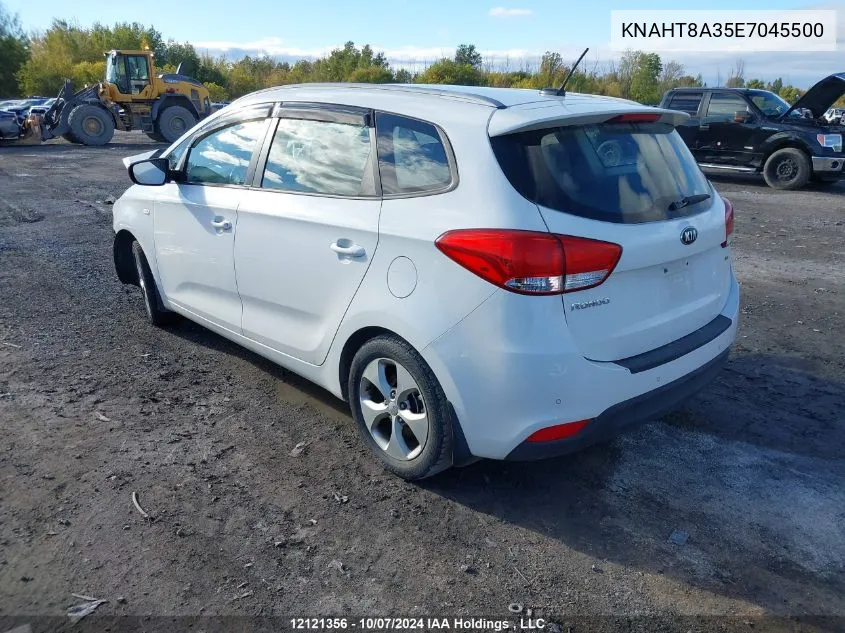 2014 Kia Rondo VIN: KNAHT8A35E7045500 Lot: 12121356