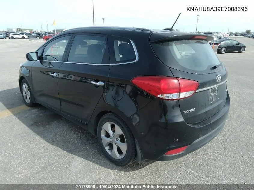 2014 Kia Rondo Ex VIN: KNAHU8A39E7008396 Lot: 20178906