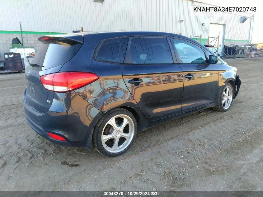 2014 Kia Rondo VIN: KNAHT8A34E7020748 Lot: 30048270