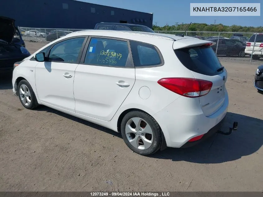 2016 Kia Rondo VIN: KNAHT8A32G7165466 Lot: 12073249