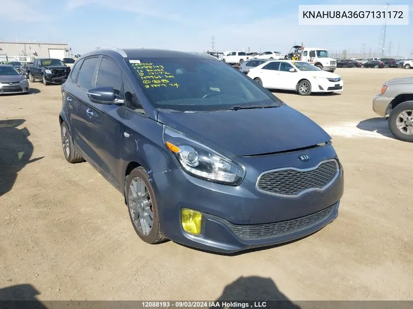 2016 Kia Rondo VIN: KNAHU8A36G7131172 Lot: 12088193