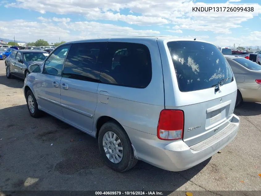 KNDUP131726099438 2002 Kia Sedona Ex/Lx