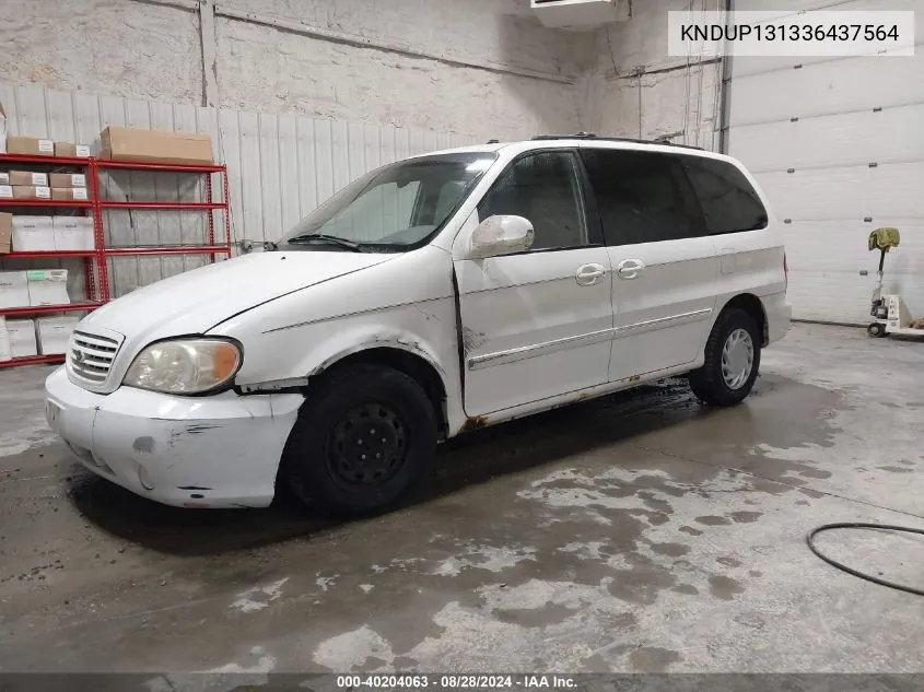 KNDUP131336437564 2003 Kia Sedona Ex/Lx