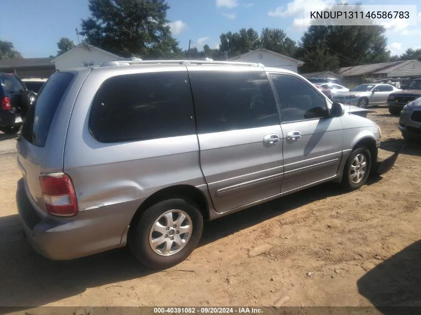 2004 Kia Sedona Ex/Lx VIN: KNDUP131146586783 Lot: 40391082