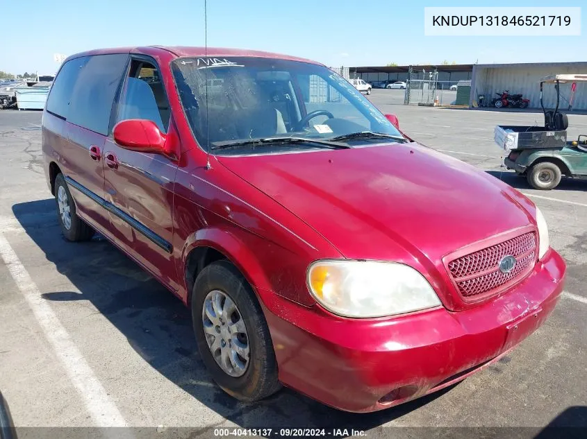 2004 Kia Sedona Ex/Lx VIN: KNDUP131846521719 Lot: 40413137