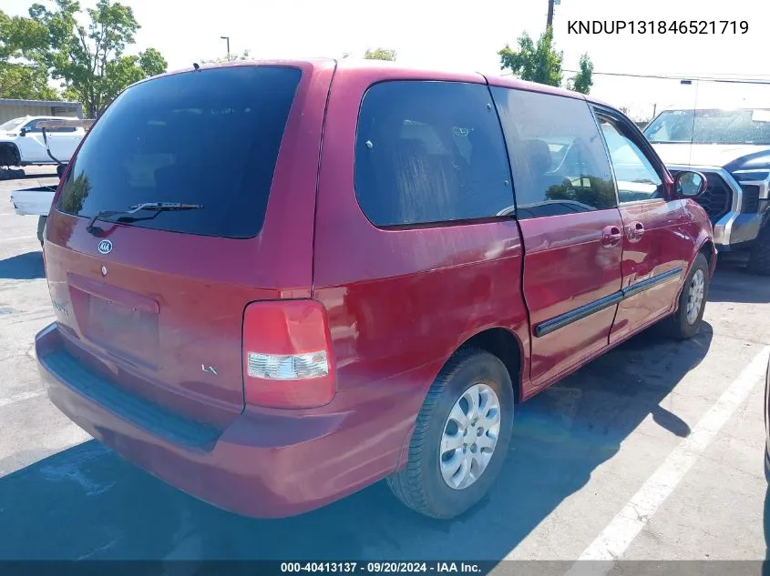 KNDUP131846521719 2004 Kia Sedona Ex/Lx