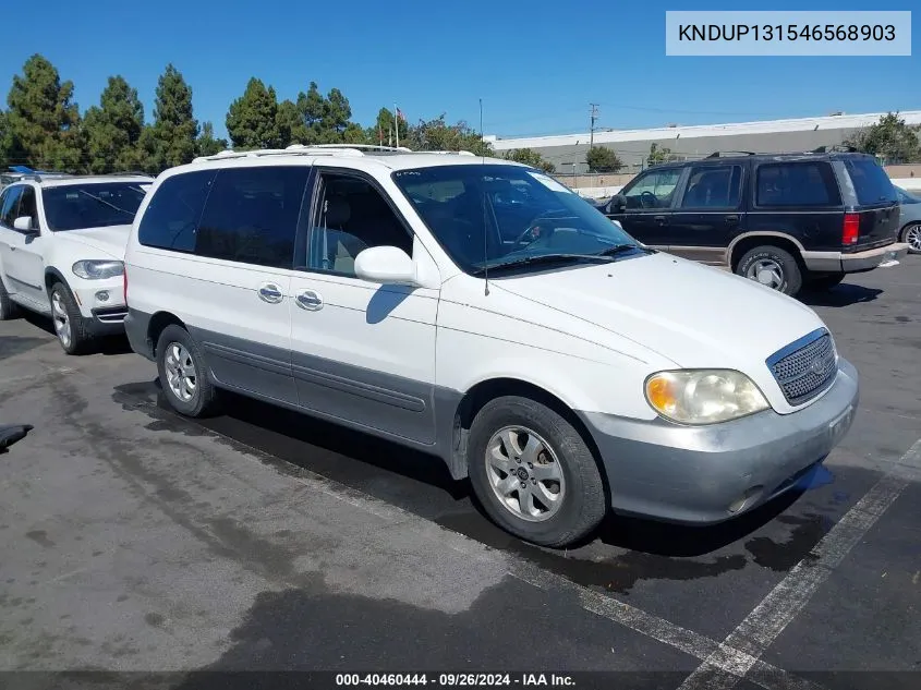 2004 Kia Sedona Ex/Lx VIN: KNDUP131546568903 Lot: 40460444