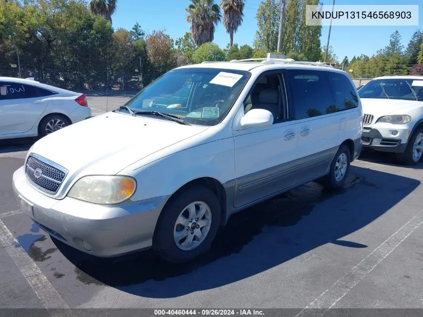 2004 Kia Sedona Ex/Lx VIN: KNDUP131546568903 Lot: 40460444