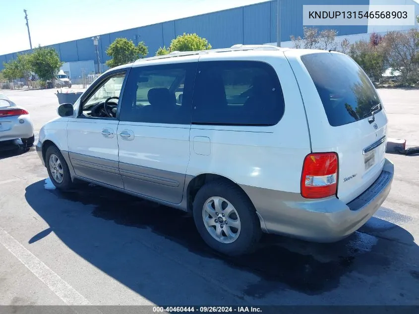 2004 Kia Sedona Ex/Lx VIN: KNDUP131546568903 Lot: 40460444