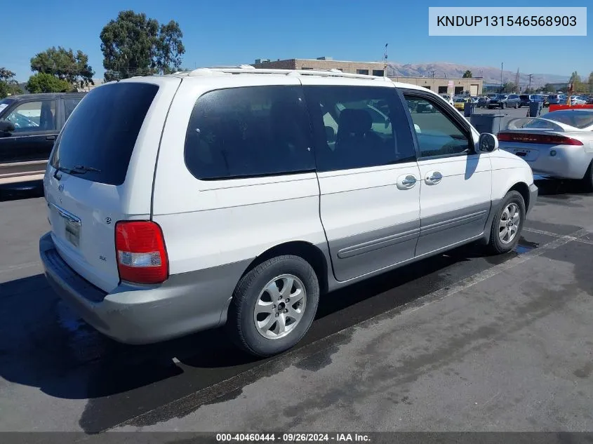 2004 Kia Sedona Ex/Lx VIN: KNDUP131546568903 Lot: 40460444