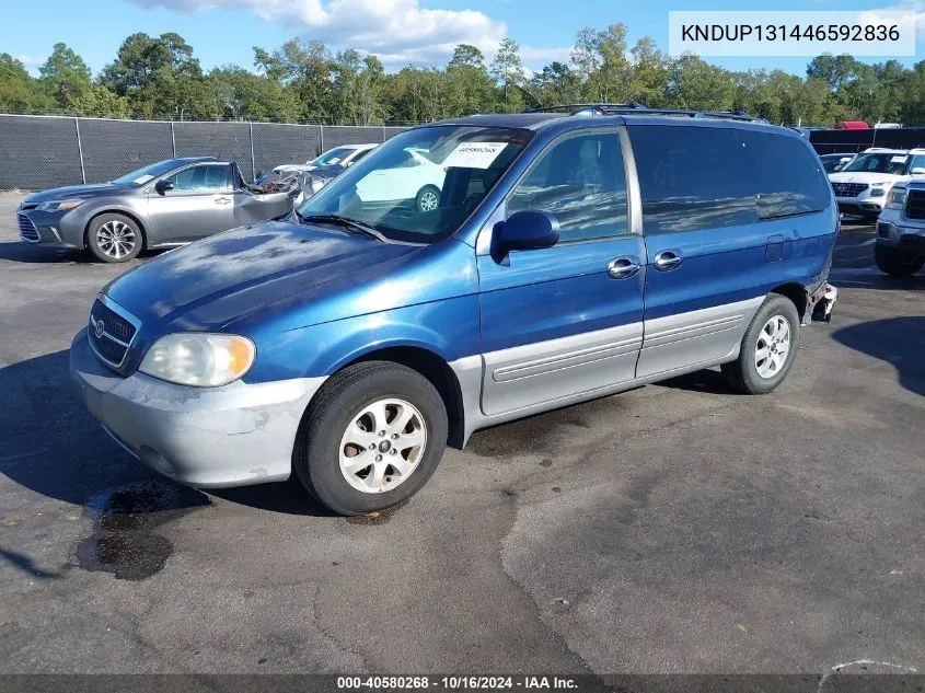 KNDUP131446592836 2004 Kia Sedona Ex/Lx