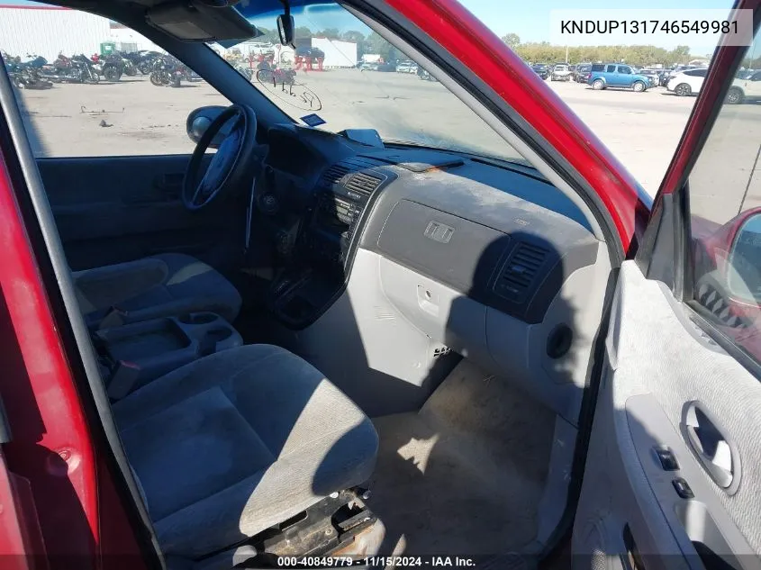 KNDUP131746549981 2004 Kia Sedona Ex/Lx