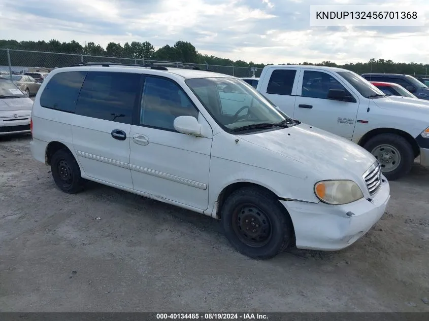 2005 Kia Sedona Ex/Lx VIN: KNDUP132456701368 Lot: 40134485