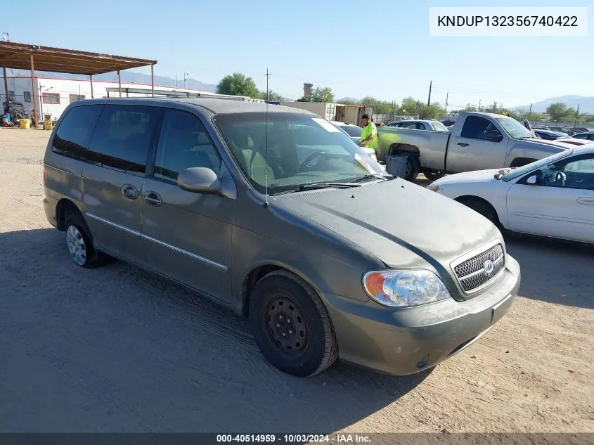 2005 Kia Sedona Ex/Lx VIN: KNDUP132356740422 Lot: 40514959