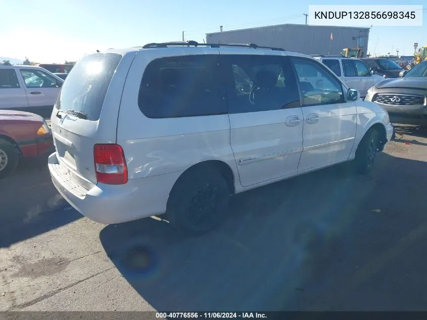 2005 Kia Sedona Ex/Lx VIN: KNDUP132856698345 Lot: 40776556