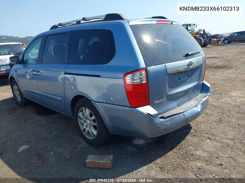 KNDMB233X66102313 2006 Kia Sedona Ex/Lx