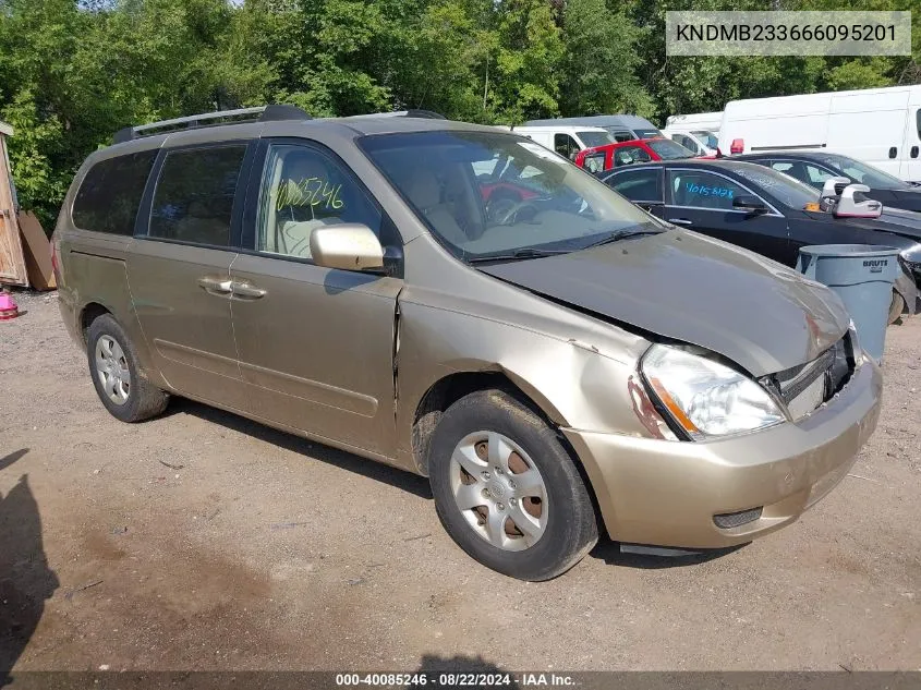 2006 Kia Sedona Ex/Lx VIN: KNDMB233666095201 Lot: 40085246