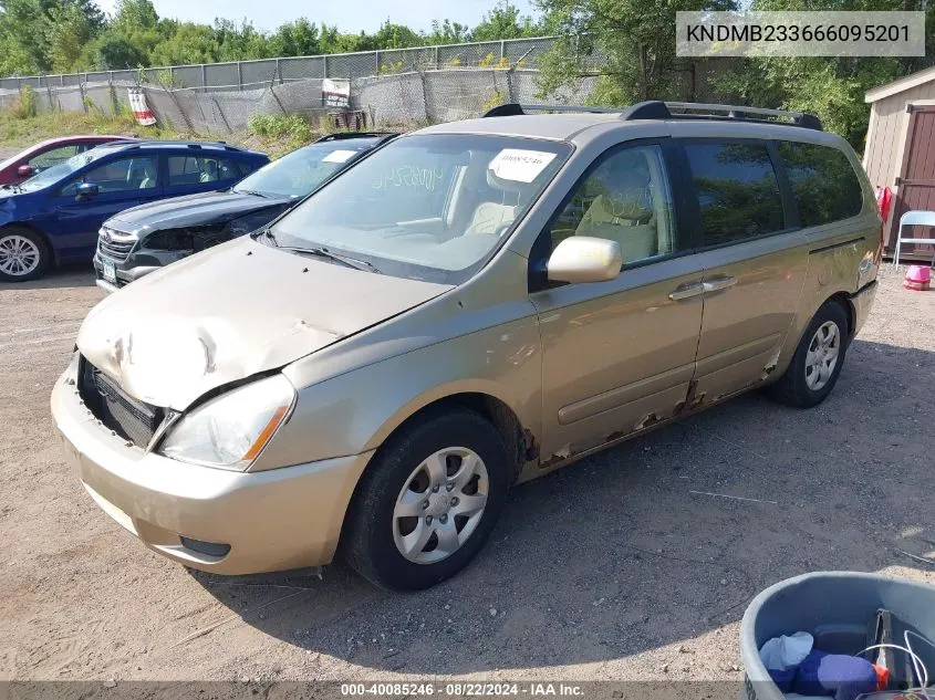 2006 Kia Sedona Ex/Lx VIN: KNDMB233666095201 Lot: 40085246