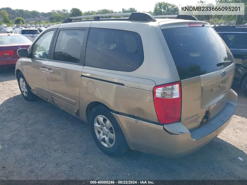 2006 Kia Sedona Ex/Lx VIN: KNDMB233666095201 Lot: 40085246