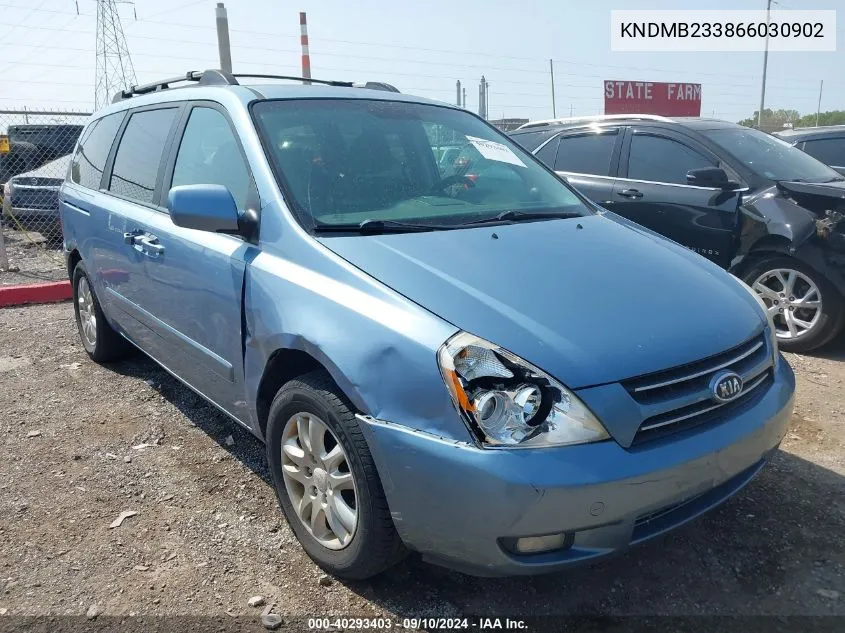 KNDMB233866030902 2006 Kia Sedona Ex/Lx