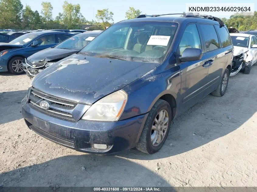 KNDMB233466029634 2006 Kia Sedona Ex/Lx