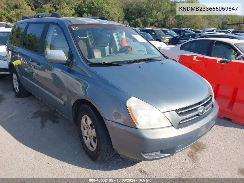 2006 Kia Sedona Ex/Lx VIN: KNDMB233666059847 Lot: 40502195