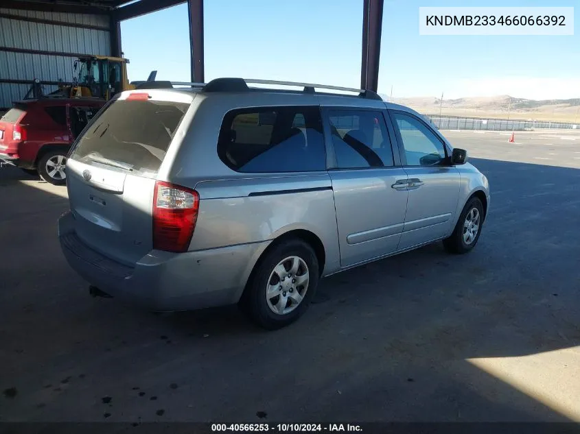 2006 Kia Sedona Ex/Lx VIN: KNDMB233466066392 Lot: 40566253