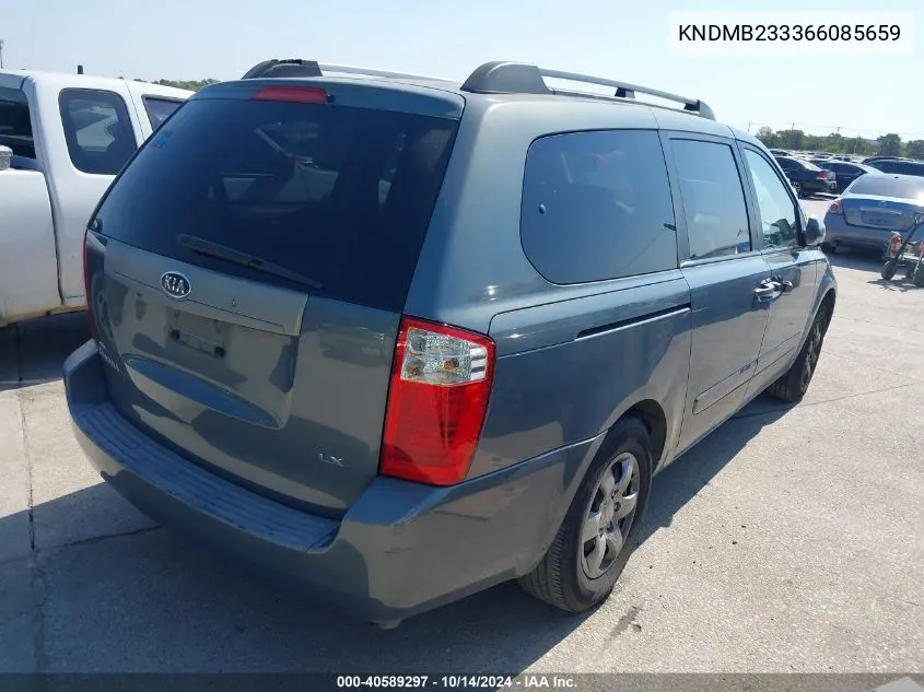 2006 Kia Sedona Ex/Lx VIN: KNDMB233366085659 Lot: 40589297