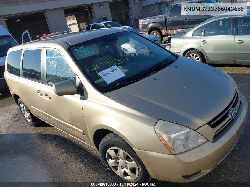 KNDMB233766043656 2006 Kia Sedona Ex/Lx