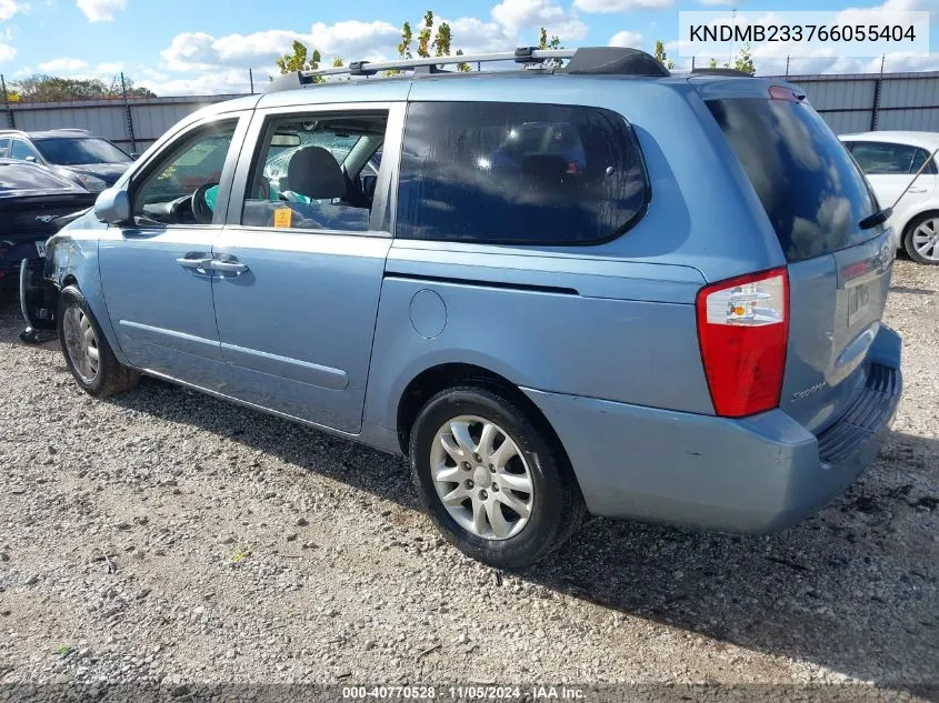 2006 Kia Sedona Ex/Lx VIN: KNDMB233766055404 Lot: 40770528