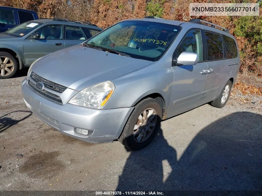 2006 Kia Sedona Ex/Lx VIN: KNDMB233566077014 Lot: 40879378