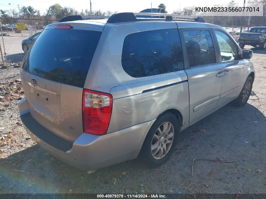 2006 Kia Sedona Ex/Lx VIN: KNDMB233566077014 Lot: 40879378