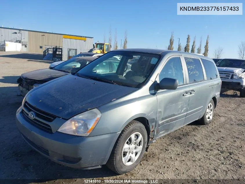 2007 Kia Sedona VIN: KNDMB233776157433 Lot: 12141010