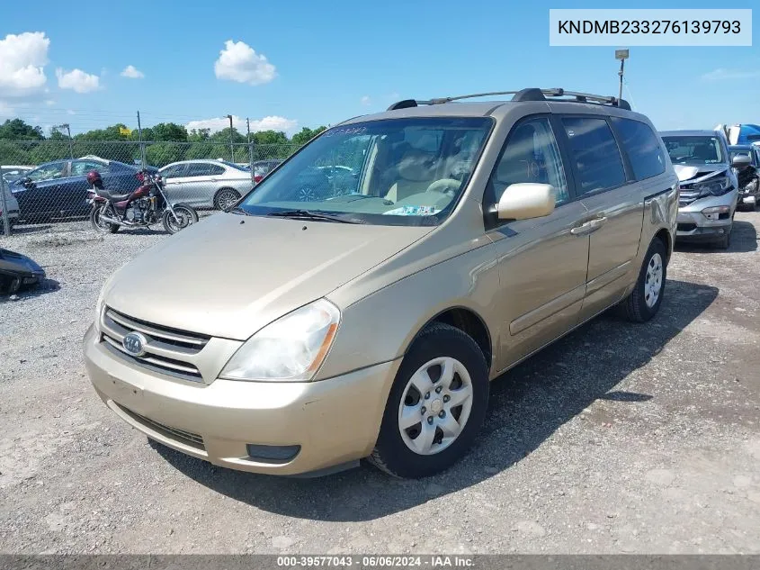 2007 Kia Sedona Lx VIN: KNDMB233276139793 Lot: 39577043