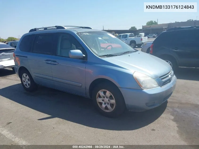 2007 Kia Sedona VIN: KNDMB133176124843 Lot: 40242966