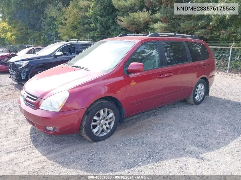 KNDMB233576175543 2007 Kia Sedona Ex